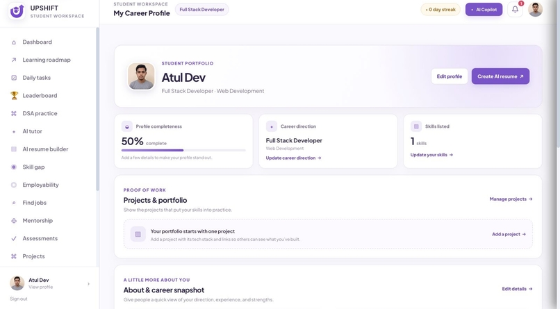 Upshift career ai – screenshot 4