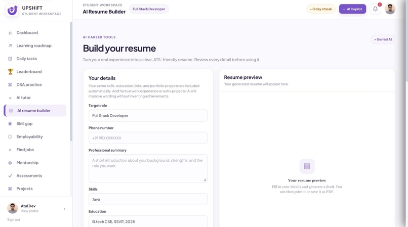 Upshift career ai – screenshot 7