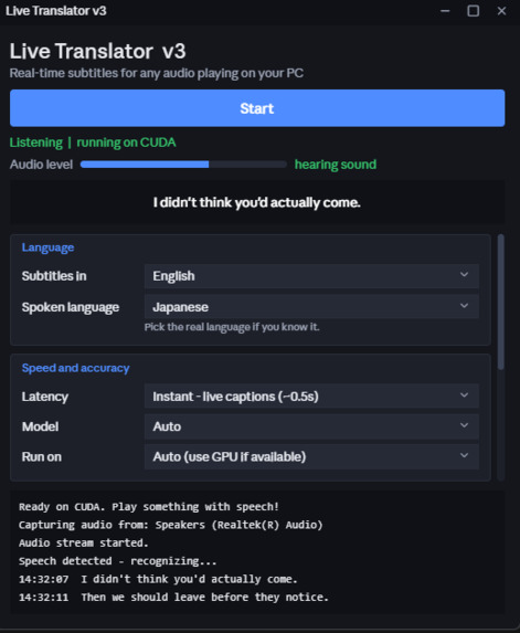 EchoSub – screenshot 1