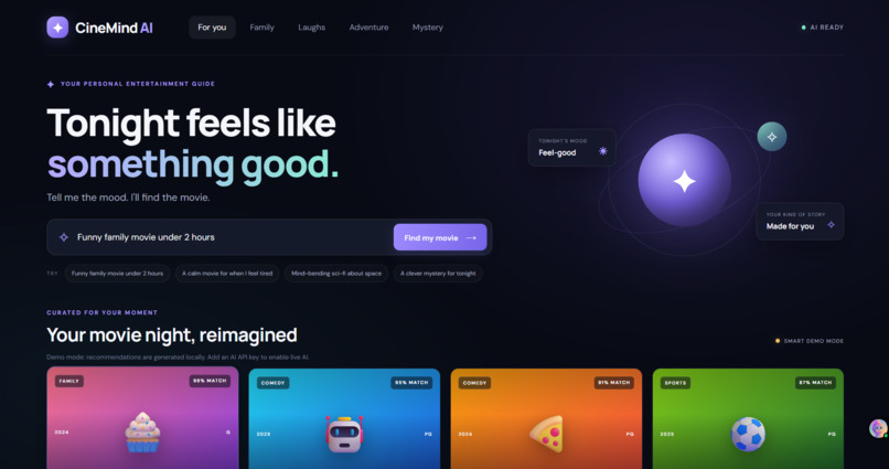 CineMind AI – screenshot 1