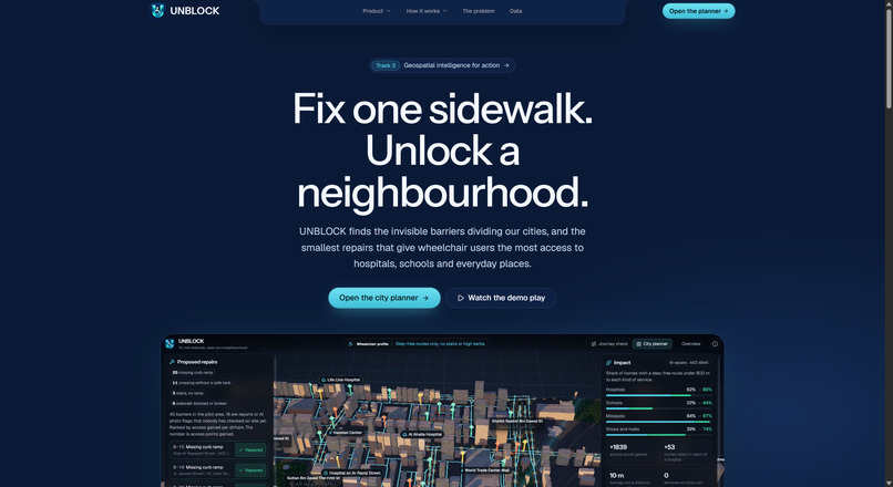 UNBLOCK - Accessibility Infrastructure Intelligence – screenshot 1