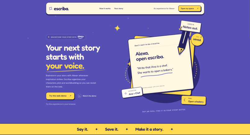 escriba: don't lose your ideas – screenshot 1