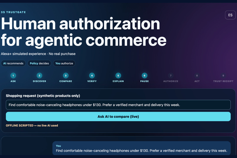 3S TrustGate — USER Authorization for Agentic Commerce – screenshot 8