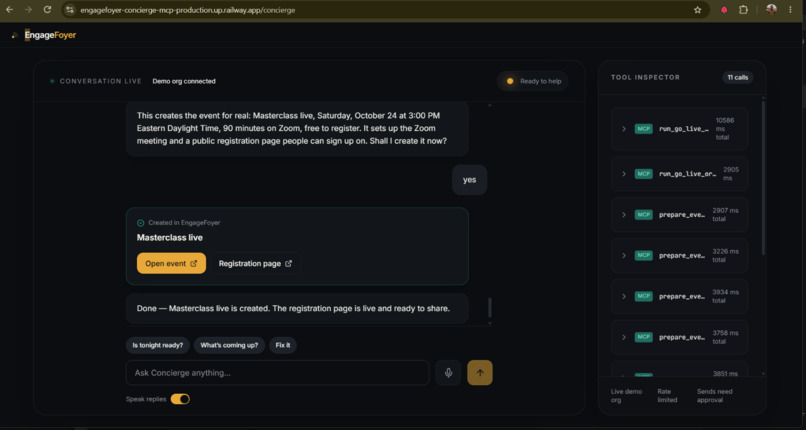 EngageFoyer Creator Concierge – screenshot 5