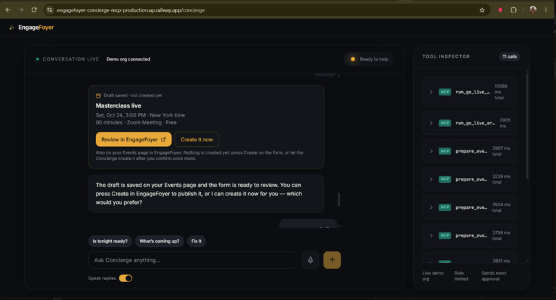 EngageFoyer Creator Concierge – screenshot 4