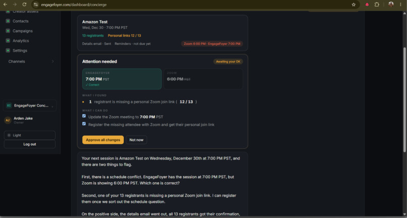 EngageFoyer Creator Concierge – screenshot 6