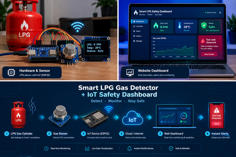 Smart LPG Gas Detector & IoT Safety Dashboard – screenshot 1