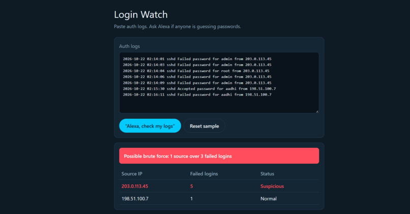 Alexa Security Alert Skill – screenshot 1