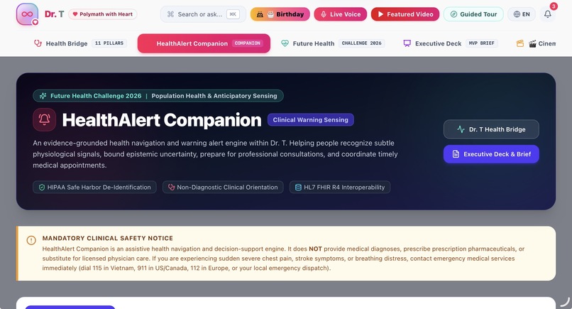Dr. T — HealthAlert Companion – screenshot 1