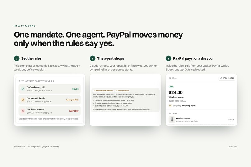 Mandate - Agentic Shopping with PayPal – screenshot 3