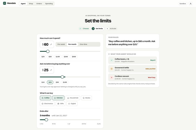 Mandate - Agentic Shopping with PayPal – screenshot 4