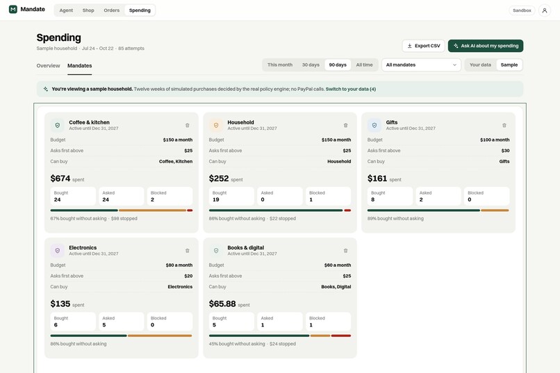 Mandate - Agentic Shopping with PayPal – screenshot 11