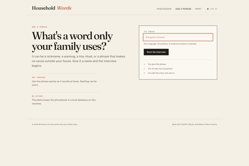 Household Words – screenshot 2
