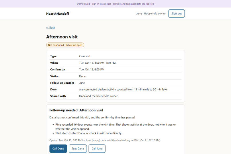 HearthHandoff – screenshot 2