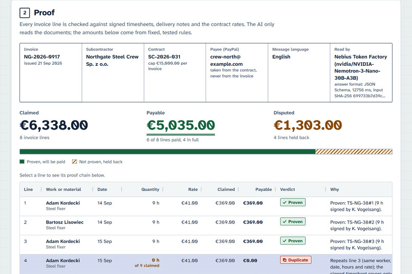 PayOnProof – screenshot 1