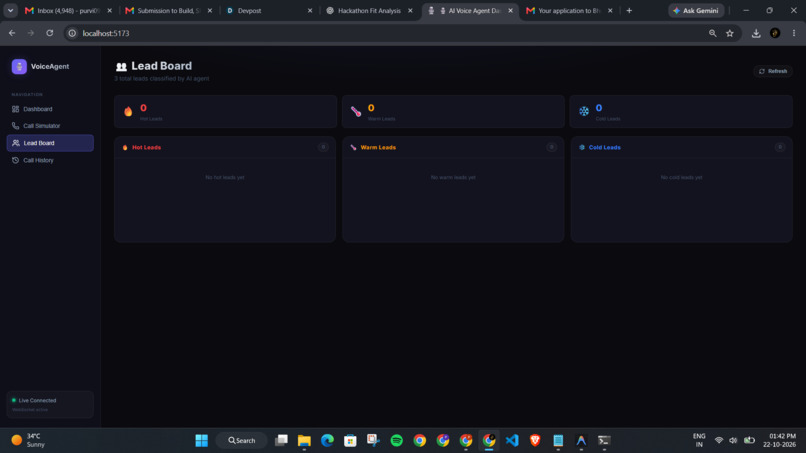  AI Voice Calling Agent Simulator – screenshot 1