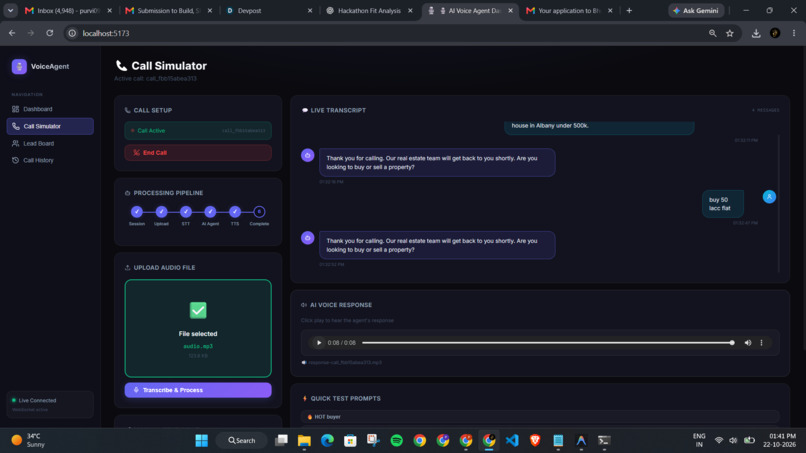  AI Voice Calling Agent Simulator – screenshot 6