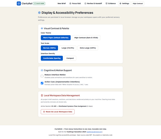 ClarityRail – screenshot 1