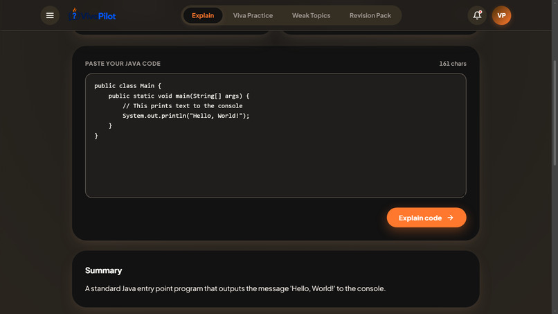 VivaPilot: AI Java Viva Trainer – screenshot 2