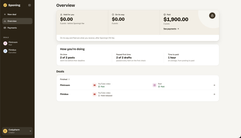 Sponing – screenshot 4