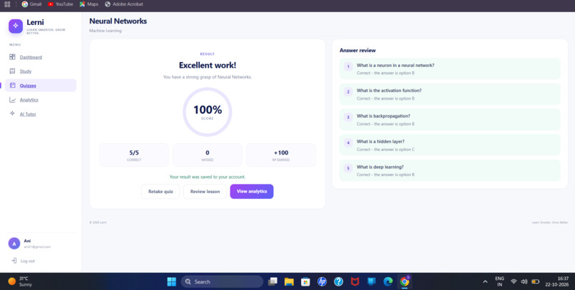 Lerni — AI-Powered Emotion-Aware Study Platform – screenshot 4