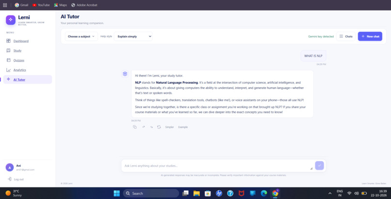 Lerni — AI-Powered Emotion-Aware Study Platform – screenshot 7