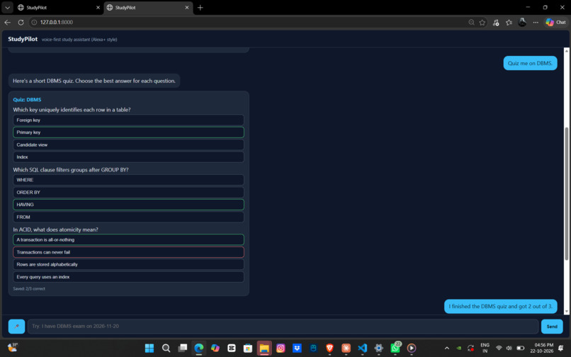 StudyPilot: Voice-First Exam Coach – screenshot 3