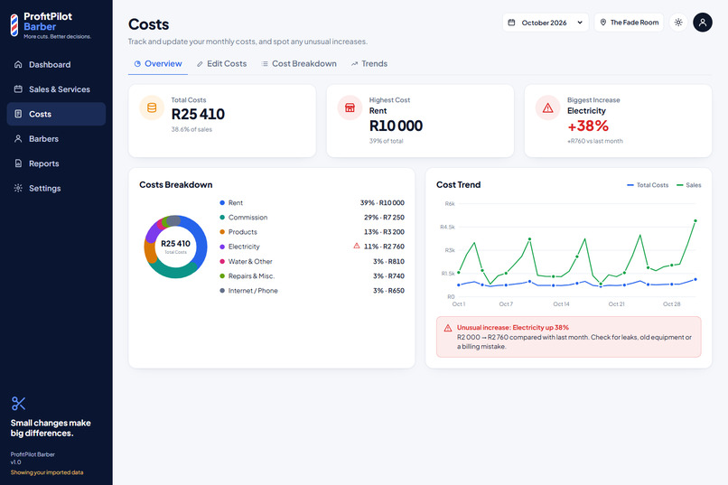 ProfitPilot Barber – screenshot 5