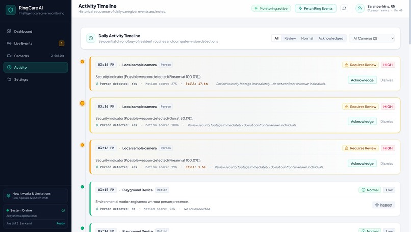 RingCareAI – screenshot 2