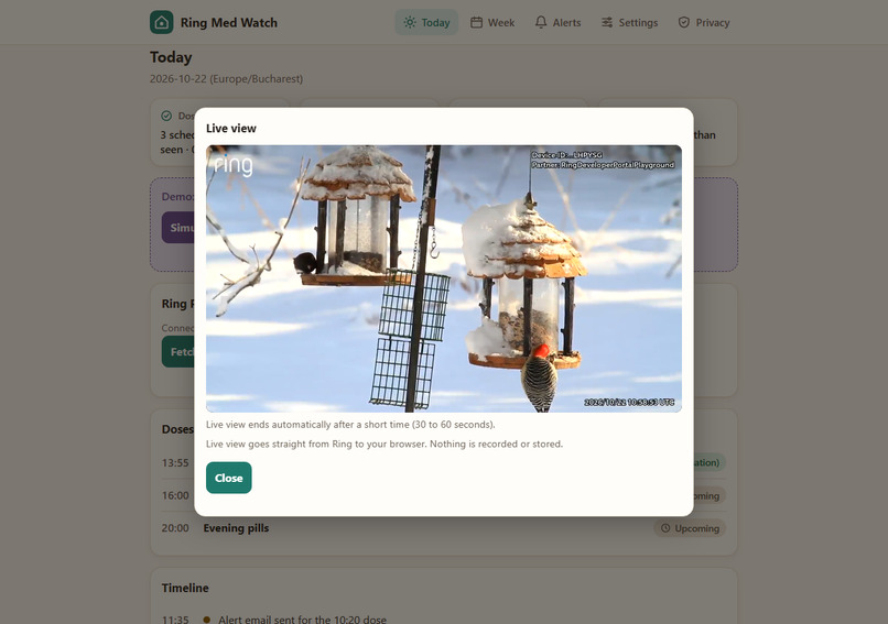 Ring Med Watch – screenshot 8