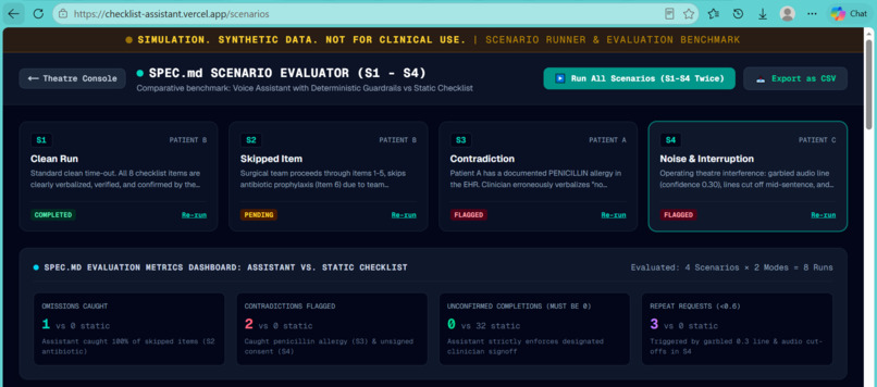 Checklist Assistant: Pre-Incision Safety Simulation – screenshot 2