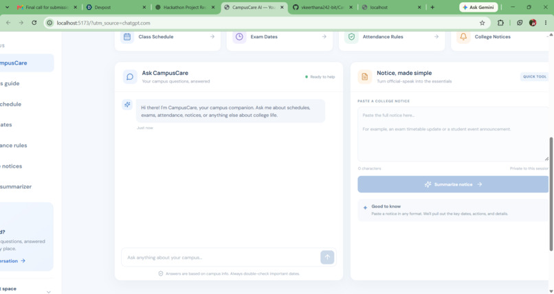 CampusCare AI – screenshot 2