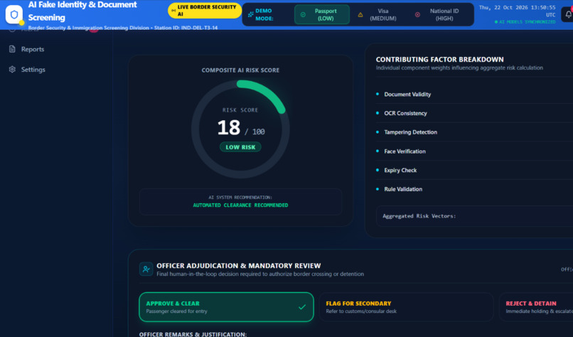 AI-Based Fake Identity & Document Screening System – screenshot 1