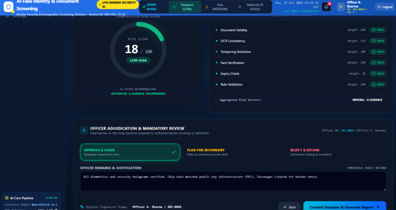 AI-Based Fake Identity & Document Screening System – screenshot 2