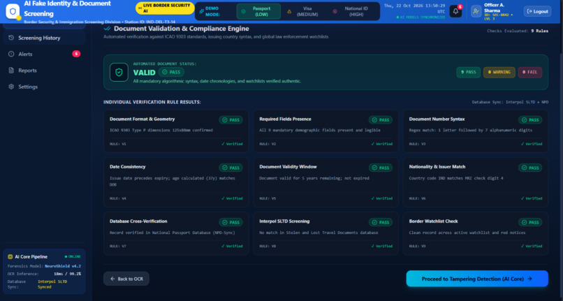 AI-Based Fake Identity & Document Screening System – screenshot 3