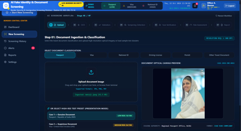 AI-Based Fake Identity & Document Screening System – screenshot 5