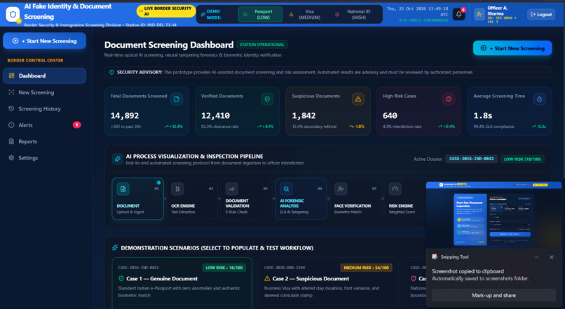 AI-Based Fake Identity & Document Screening System – screenshot 6