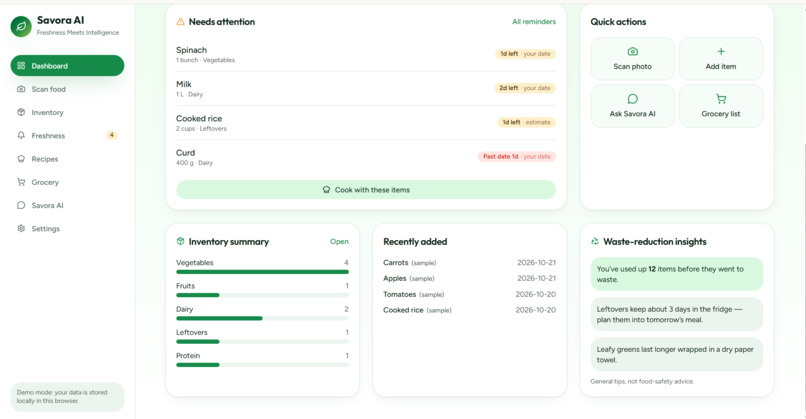 Savora AI – screenshot 2