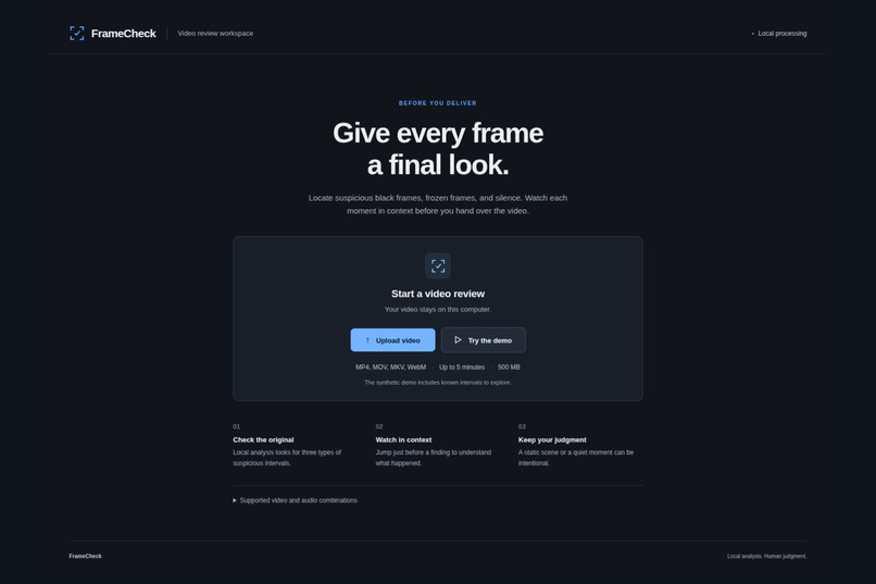 FrameCheck – screenshot 2