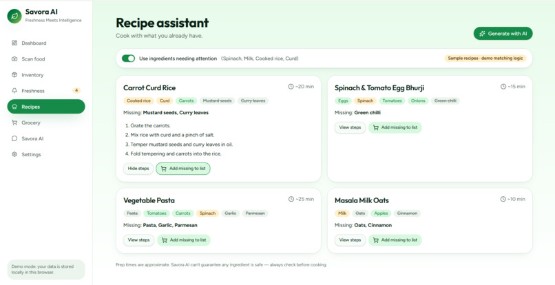 Savora AI – screenshot 13