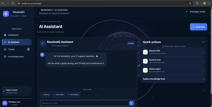ResolveIQ – screenshot 2