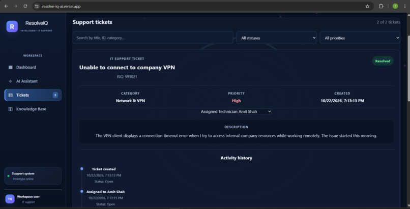 ResolveIQ – screenshot 3