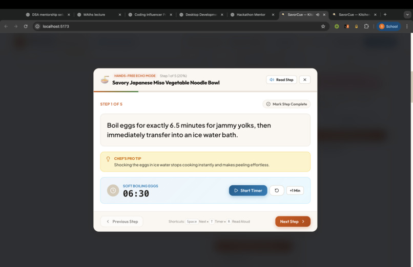 SavorCue — Intelligent Kitchen Rescue Assistant – screenshot 2