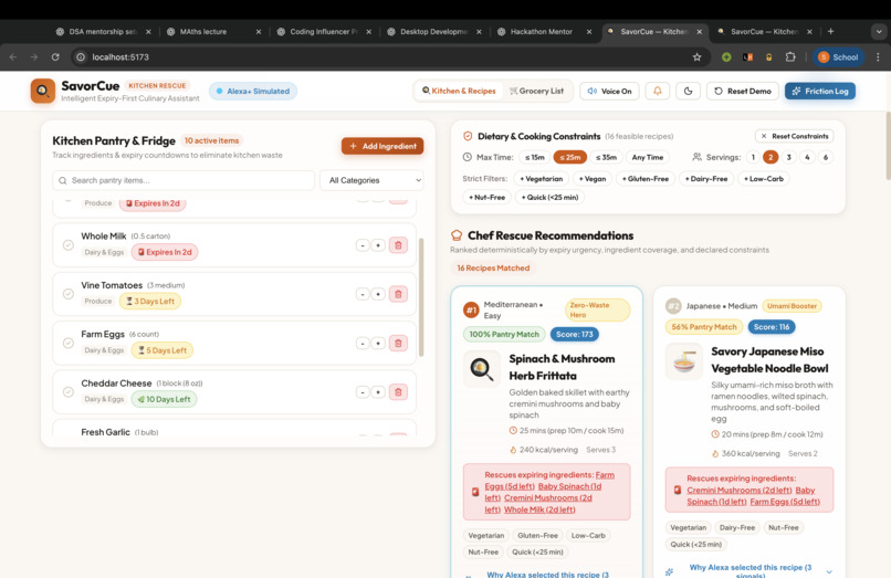 SavorCue — Intelligent Kitchen Rescue Assistant – screenshot 3