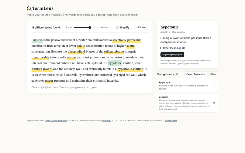 TermLens – screenshot 1
