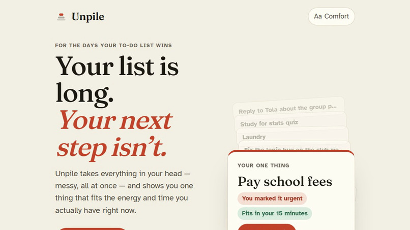 UNPILE – screenshot 1
