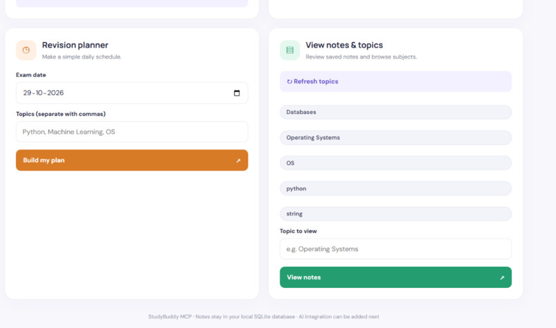 StudyBuddy MCP – screenshot 2