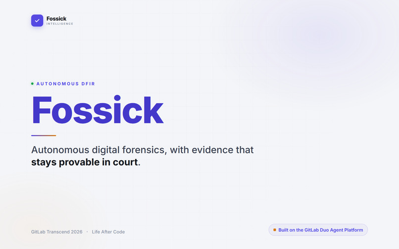 Fossick — Autonomous DFIR – screenshot 1