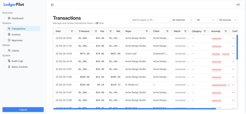 LedgerPilot – screenshot 2