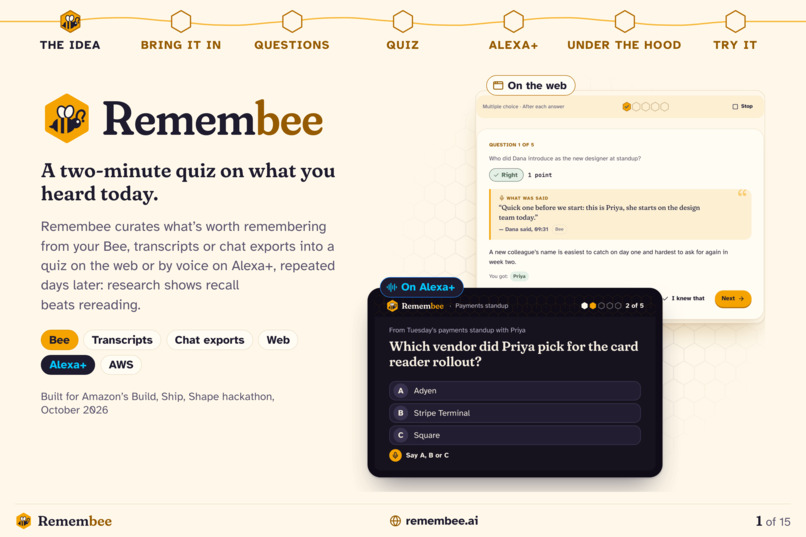 Remembee. Remember what you heard today – screenshot 1